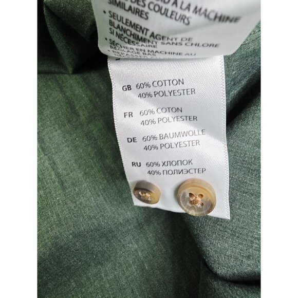 HB DXL Size 4XL Mens Green Wrinkle Resistant Button Down Long Sleeve Shirt NWT - Picture 8 of 11